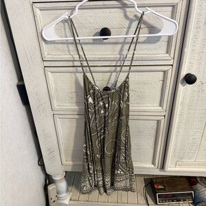 Soho Olive Green Camisole with White Paisley Print